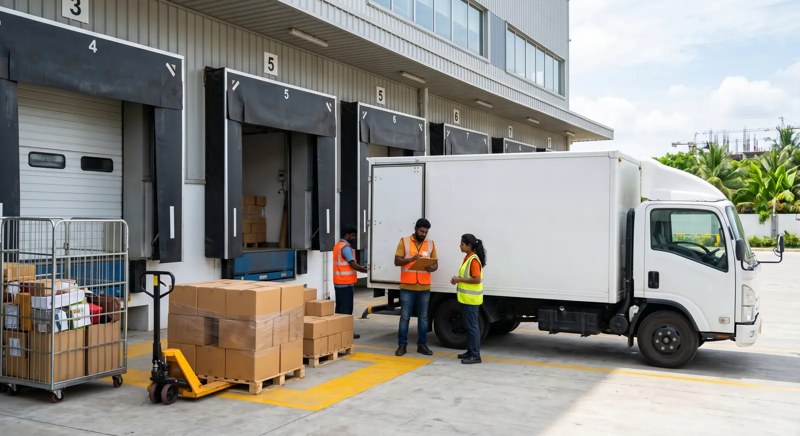 Scheduled appointment delivery at a retail distribution center